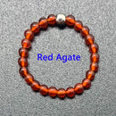 Bohemian Handmade Natural Stone Rings Women with Stainless Steel Bead Multi Color Stretch Rope Party Gifts Ring Adjustable 2020