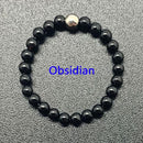 Bohemian Handmade Natural Stone Rings Women with Stainless Steel Bead Multi Color Stretch Rope Party Gifts Ring Adjustable 2020