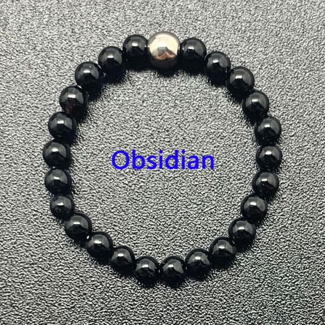 Bohemian Handmade Natural Stone Rings Women with Stainless Steel Bead Multi Color Stretch Rope Party Gifts Ring Adjustable 2020