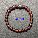 Bohemian Handmade Natural Stone Rings Women with Stainless Steel Bead Multi Color Stretch Rope Party Gifts Ring Adjustable 2020