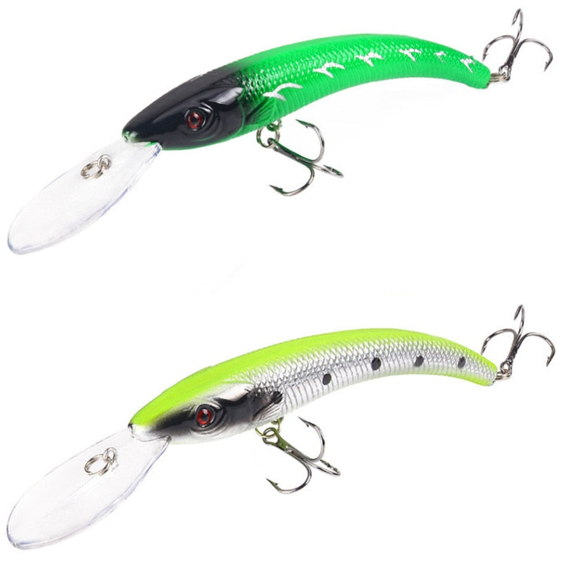 New 1 PCS 15.5cm / 16.3g Wobbler Fishing Lure Big Crank Bait Minnow Bass Trolling Artificial Bait Pike Carp Lures Fishing