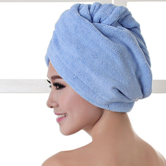 Microfiber Dry Hair Cap, Shower Cap, Strong Water Absorbent Triangle Hat, Girl Washing Hair, Quick-drying,Wiping Hair Towel Tool