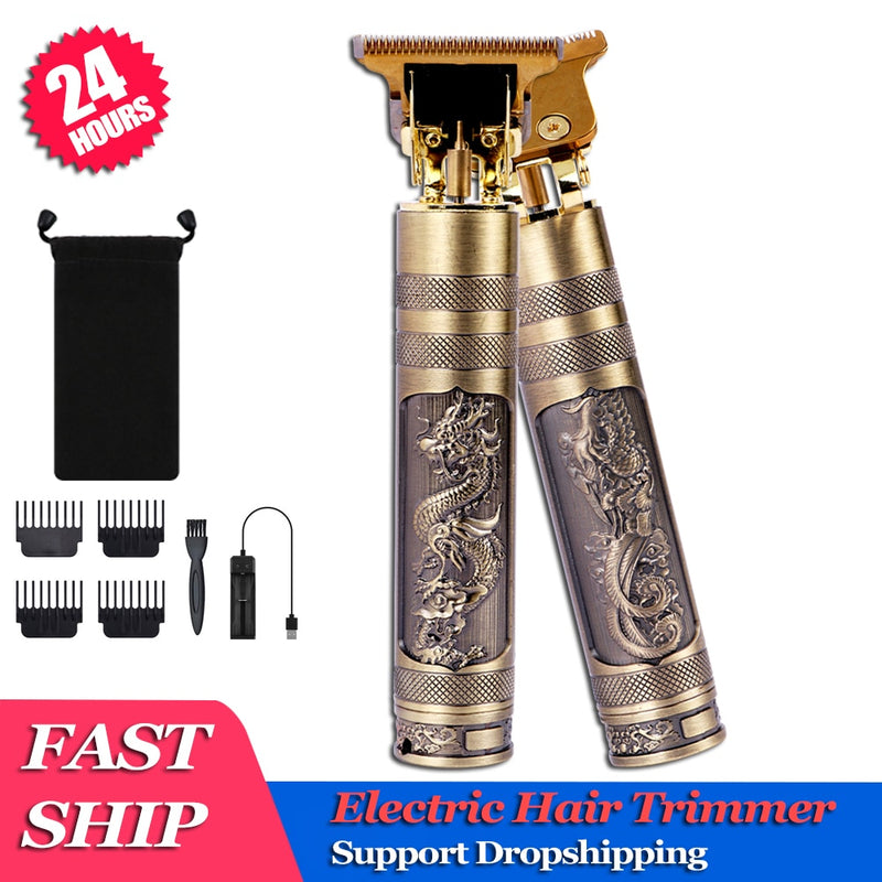 Electric Hair Trimmer Dragon Phoenix Charging Battery Hair Clipper Shaver Beard T Barber Hair Cutting Machine Hair Cut for Men