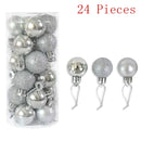 36Pcs Rose Gold Plastic Christmas Balls Ornament 4cm Hang Pendant Ball Indoor New Year Xmas Tree Decor Home Christmas Decoration
