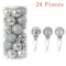 36Pcs Rose Gold Plastic Christmas Balls Ornament 4cm Hang Pendant Ball Indoor New Year Xmas Tree Decor Home Christmas Decoration