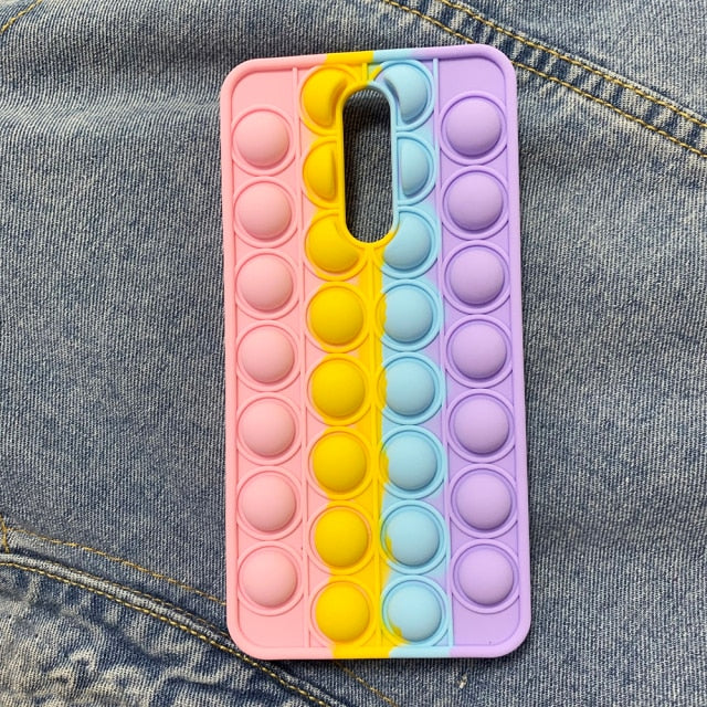 Redmi Note 9 Pro 9S 7 8 Pro Push Pop Bubble Fidget Toy Case Soft Cover for Redmi 9 9T 9C 9A Mi Poco X3 M3 Sensory Stress Reliver