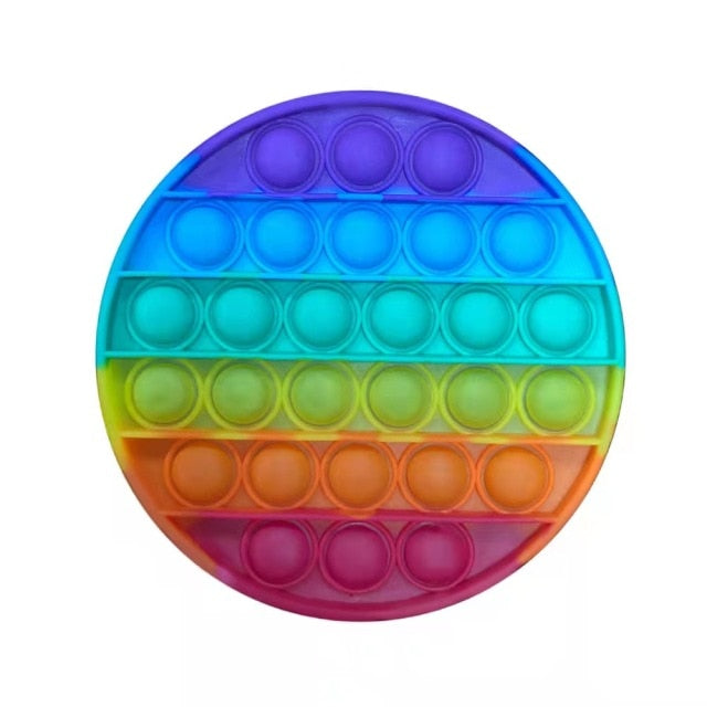 Pop Fidget Reliver Stress Toys Rainbow Push Bubble Antistress Its Toys Adult Children Simple Dimple Toy To Relieve Autism