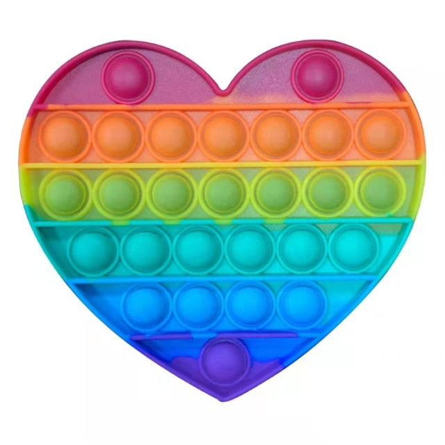 Pop Fidget Reliver Stress Toys Rainbow Push Bubble Antistress Its Toys Adult Children Simple Dimple Toy To Relieve Autism