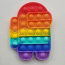 Pop Fidget Reliver Stress Toys Rainbow Push Bubble Antistress Its Toys Adult Children Simple Dimple Toy To Relieve Autism