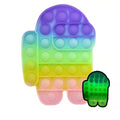 Pop Fidget Reliver Stress Toys Rainbow Push Bubble Antistress Its Toys Adult Children Simple Dimple Toy To Relieve Autism