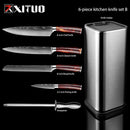 XITUO 1-10PCS  kitchen knives Set Laser Damascus pattern chef knife Sharp Santoku Cleaver Slicing Utility Knives Resin Handle
