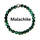 Bohemian Handmade Natural Stone Rings Women with Stainless Steel Bead Multi Color Stretch Rope Wedding Promise Ring Adjustable