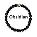 Bohemian Handmade Natural Stone Rings Women with Stainless Steel Bead Multi Color Stretch Rope Wedding Promise Ring Adjustable