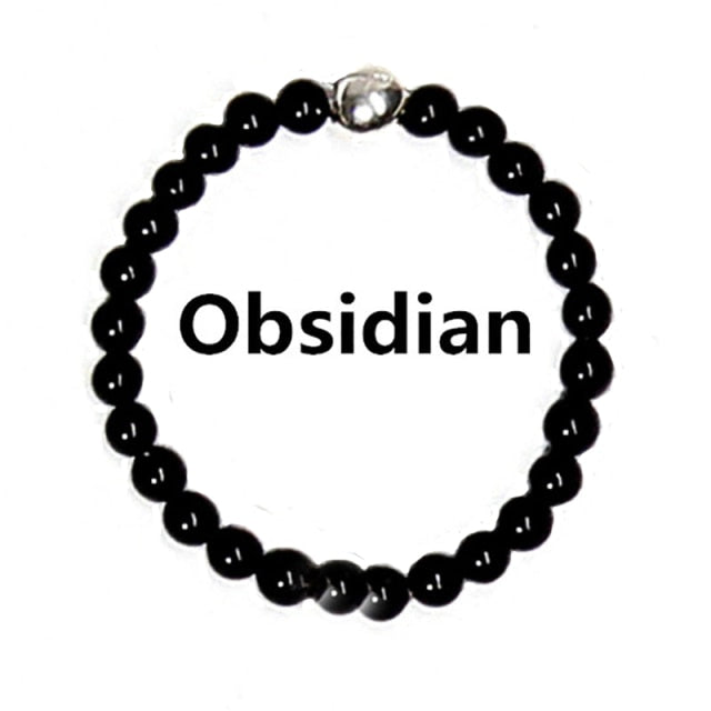 Bohemian Handmade Natural Stone Rings Women with Stainless Steel Bead Multi Color Stretch Rope Wedding Promise Ring Adjustable