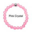 Bohemian Handmade Natural Stone Rings Women with Stainless Steel Bead Multi Color Stretch Rope Wedding Promise Ring Adjustable