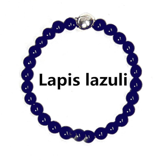 Bohemian Handmade Natural Stone Rings Women with Stainless Steel Bead Multi Color Stretch Rope Wedding Promise Ring Adjustable