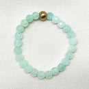 Bohemian Handmade Natural Stone Rings Women with Stainless Steel Bead Multi Color Stretch Rope Wedding Promise Ring Adjustable