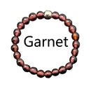 Bohemian Handmade Natural Stone Rings Women with Stainless Steel Bead Multi Color Stretch Rope Wedding Promise Ring Adjustable