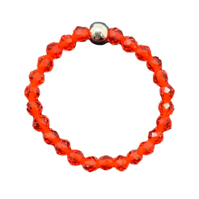 Bohemian Handmade Natural Stone Rings Women with Stainless Steel Bead Multi Color Stretch Rope Wedding Promise Ring Adjustable