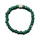 Bohemian Handmade Natural Stone Rings Women with Stainless Steel Bead Multi Color Stretch Rope Wedding Promise Ring Adjustable