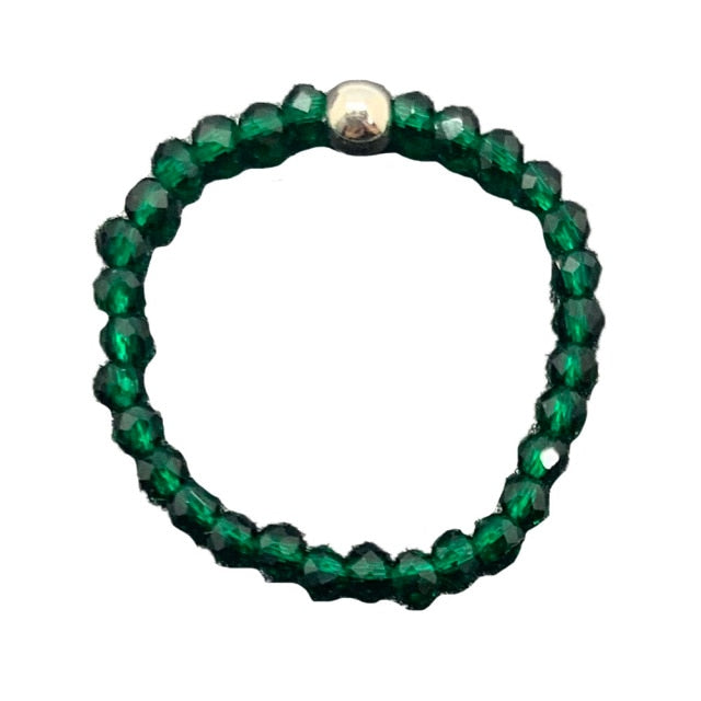 Bohemian Handmade Natural Stone Rings Women with Stainless Steel Bead Multi Color Stretch Rope Wedding Promise Ring Adjustable