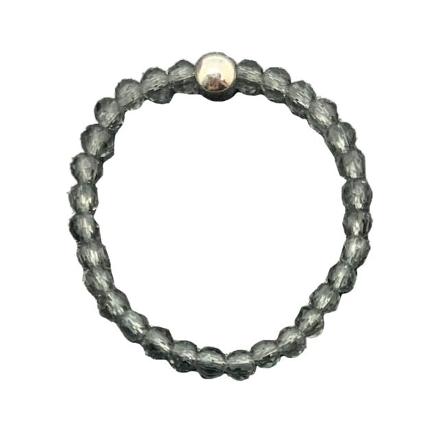 Bohemian Handmade Natural Stone Rings Women with Stainless Steel Bead Multi Color Stretch Rope Wedding Promise Ring Adjustable