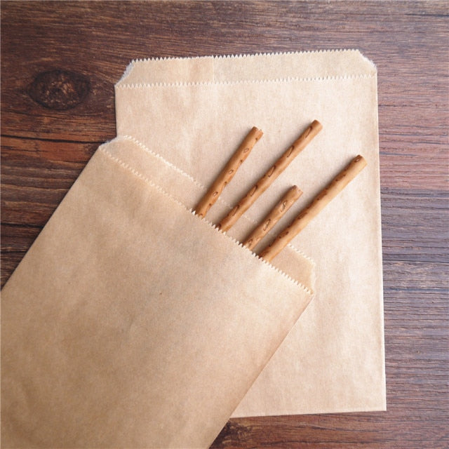 25/50/100pc Bio-degradable treat candy bag Party Favor Paper Bags Chevron Polka Dot Stripe Print Paper craft Bakery Bag