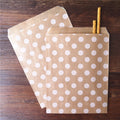 25/50/100pc Bio-degradable treat candy bag Party Favor Paper Bags Chevron Polka Dot Stripe Print Paper craft Bakery Bag