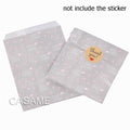 25/50/100pc Bio-degradable treat candy bag Party Favor Paper Bags Chevron Polka Dot Stripe Print Paper craft Bakery Bag