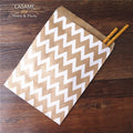 25/50/100pc Bio-degradable treat candy bag Party Favor Paper Bags Chevron Polka Dot Stripe Print Paper craft Bakery Bag