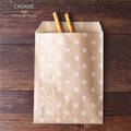 25/50/100pc Bio-degradable treat candy bag Party Favor Paper Bags Chevron Polka Dot Stripe Print Paper craft Bakery Bag