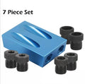 Woodworking Oblique Hole Locator Drill Bits Pocket Hole Jig Kit 15 Degree Angle Drill Guide Set Hole DIY Carpentry Tool