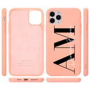 Custom Letters Name Phone Case For iPhone 13 12 11 Pro Max SE 2020 6 6S 7 8 Plus X XS XR Personalise Soft Liquid Silicone Cover