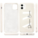 Custom Letters Name Phone Case For iPhone 13 12 11 Pro Max SE 2020 6 6S 7 8 Plus X XS XR Personalise Soft Liquid Silicone Cover