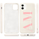 Custom Letters Name Phone Case For iPhone 13 12 11 Pro Max SE 2020 6 6S 7 8 Plus X XS XR Personalise Soft Liquid Silicone Cover