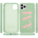 Custom Letters Name Phone Case For iPhone 13 12 11 Pro Max SE 2020 6 6S 7 8 Plus X XS XR Personalise Soft Liquid Silicone Cover