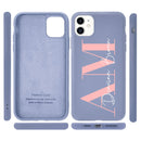 Custom Letters Name Phone Case For iPhone 13 12 11 Pro Max SE 2020 6 6S 7 8 Plus X XS XR Personalise Soft Liquid Silicone Cover