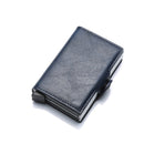 Top Quality Rfid Wallet Men Money Bag Mini Purse Male Aluminium Card Wallet Small Clutch Leather Wallet Thin Purse Carteras 2021