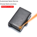 Top Quality Rfid Wallet Men Money Bag Mini Purse Male Aluminium Card Wallet Small Clutch Leather Wallet Thin Purse Carteras 2021