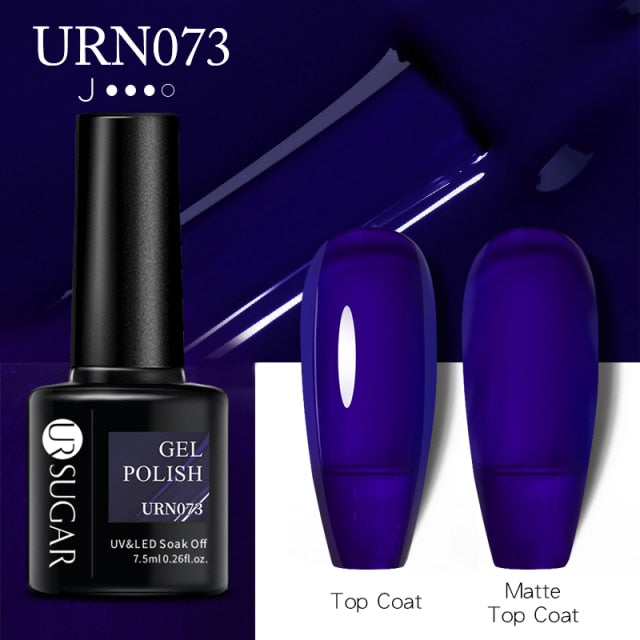 UR Sugar 7.5ML Gel Polish Manicure For Nails Christmas Semi Permanent Vernis Top Coat Soak Off UV LED Gel Color Glitter Varnish