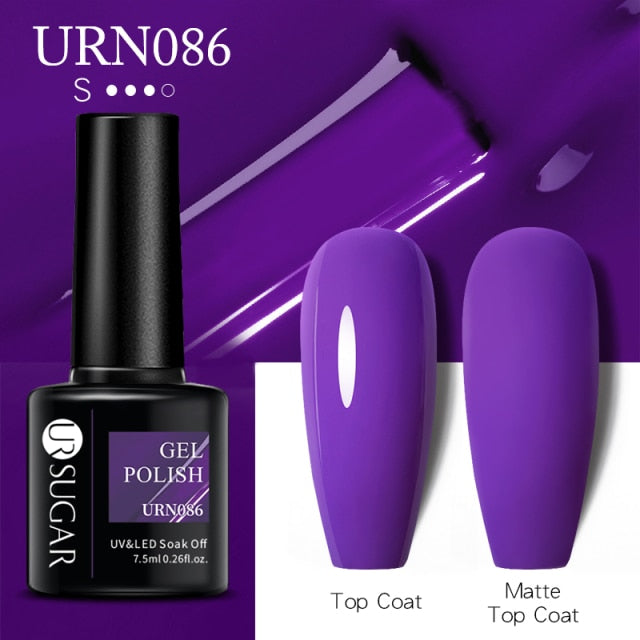 UR Sugar 7.5ML Gel Polish Manicure For Nails Christmas Semi Permanent Vernis Top Coat Soak Off UV LED Gel Color Glitter Varnish