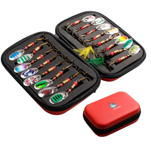 LUSHAZER fishing Metal spinner set 3g-7g Spoon Hard Bait Artificial Bait Metal Fishing Lure Bass sequins spinner for bass carp