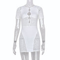 Plus Size Cut Out Sexy Zebra Mesh Transparent Women Mini Dress for Beach Holiday Night Club Party Bodycon Pencil Shorts Dresses