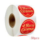 Merry Christmas Stickers Gold Stamping Christmas Label For Child Gift Decor Shop Product Packaging Stickers Label 50-500pcs