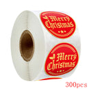 Merry Christmas Stickers Gold Stamping Christmas Label For Child Gift Decor Shop Product Packaging Stickers Label 50-500pcs