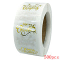 Merry Christmas Stickers Gold Stamping Christmas Label For Child Gift Decor Shop Product Packaging Stickers Label 50-500pcs