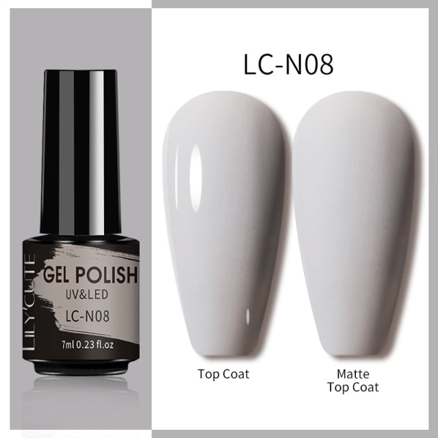 LILYCUTE 7ml Nails Gel Polish Fall Winter Color Long Lasting Hybrid For Base Top Coat Soak Off UV LED DIY Nail Art Gel