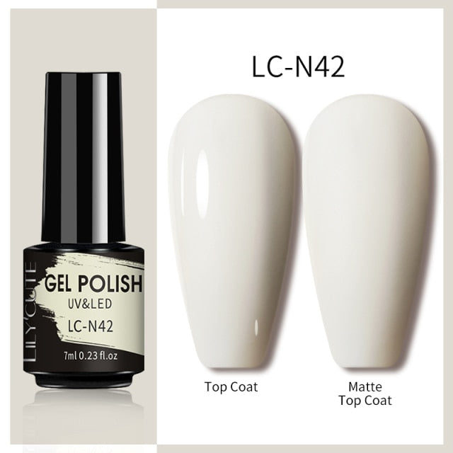 LILYCUTE 7ml Nails Gel Polish Fall Winter Color Long Lasting Hybrid For Base Top Coat Soak Off UV LED DIY Nail Art Gel