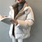 2021 Women's Winter Jacket Streetwear Polyester Zipper Straight 3 Solid Color Padded Coat Warm Femme Parka Black Women Clothing