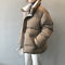 2021 Women's Winter Jacket Streetwear Polyester Zipper Straight 3 Solid Color Padded Coat Warm Femme Parka Black Women Clothing